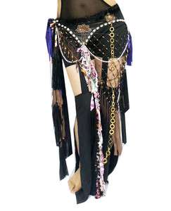 Brand New Tribal Belly Dance Hip Scarf Belt with multicolor fringes 