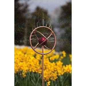  Decorative Sprinkler, red globe detail Patio, Lawn 