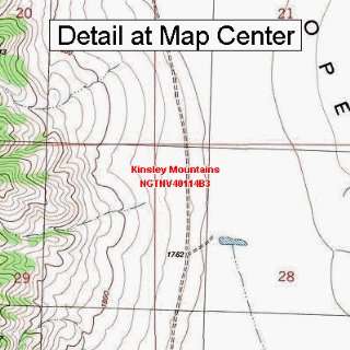  USGS Topographic Quadrangle Map   Kinsley Mountains 