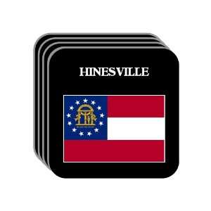  US State Flag   HINESVILLE, Georgia (GA) Set of 4 Mini 