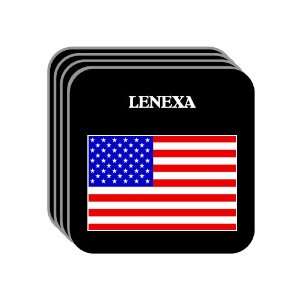  US Flag   Lenexa, Kansas (KS) Set of 4 Mini Mousepad 