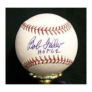  Bob Feller Autographed Baseball HOF 62   Autographed 