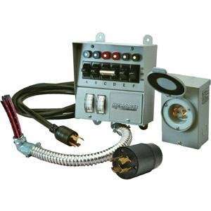   Amp Manual Transfer Switch Kit with Power Inlet Box