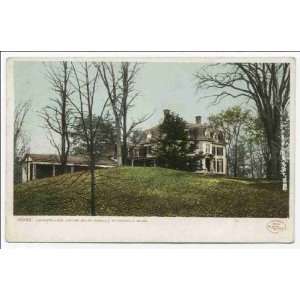  Reprint Longfellow House, Elm Knoll, Pittsfield, Mass 1898 
