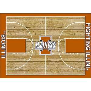 Illinois Fightin Illini College Basketball 3X5 Rug From Miliken