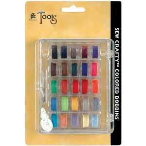  Provo Craft Sew Crafty Bobbins 25/Package, Assorted Colors 