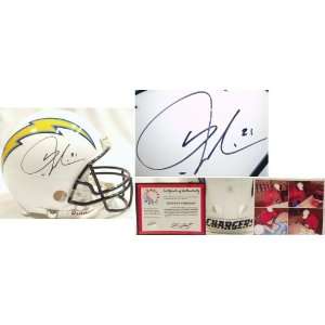 LaDainian Tomlinson Signed Chargers White Pro Helmet  