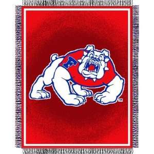  College Fresno State Woven Jacquard Throw Beauty