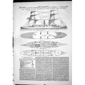   1883 United States Steam Cruisers Ships Boston Atlanta