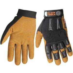  Klein Tools 40069 K4 Journeyman Leather Work Gloves, X 
