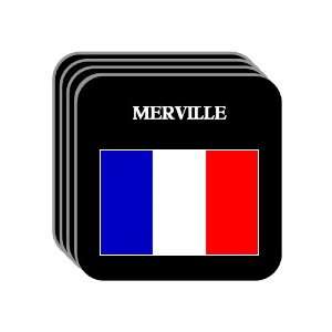 France   MERVILLE Set of 4 Mini Mousepad Coasters