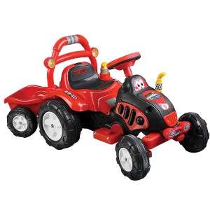 Tractor Trailor Kids Electric Ride on Battery Power Tow Truck Wheels 