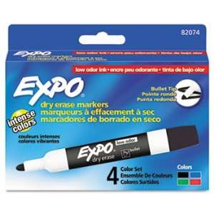  EXPO 82074   Low Odor Dry Erase Markers, Bullet Tip 