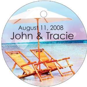 Wedding Favors Beach Chairs Design Circle Shaped Personalized Thank 
