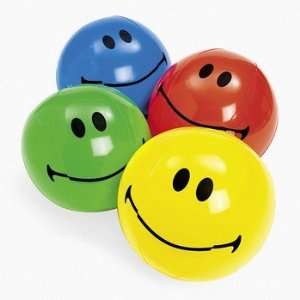  4 Smile Face Beach Balls Toys & Games