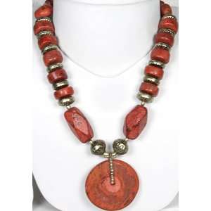  Faux Coral Beaded Necklace   Beads 