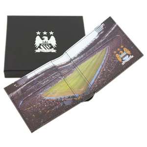 MANCHESTER CITY PANORAMIC STADIUM LEATHER WALLET OFFICIAL MAN CITY 
