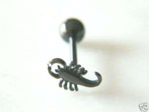 Titanium Black Scorpion Tongue Ring 14g Tounge (t71)  