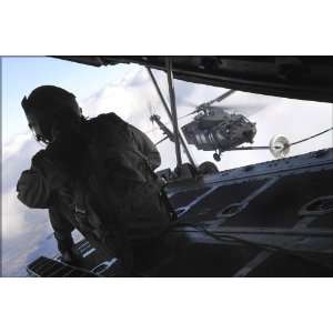   130 Hercules Refueling a MH 60K Black Hawk Helicopter   24x36 Poster