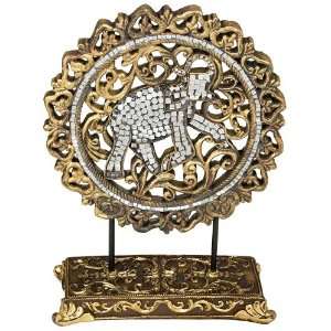  Large Mirror Mosaic Tabletop Medallion
