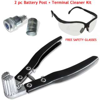 Battery Post + Terminal Cleaner kit / free Glasses  