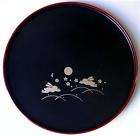 Japanese Dinner Sushi Serving Plate Round Bunny #6419