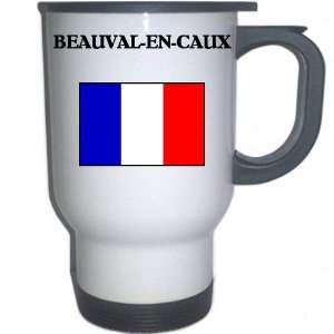  France   BEAUVAL EN CAUX White Stainless Steel Mug 