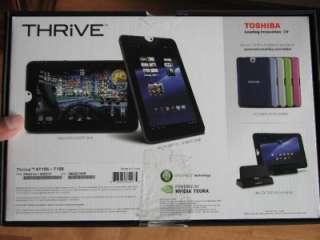 NEW TOSHIBA THRIVE 8GB + 16GB SD CARD, ANDROID 3.1 TABLET WiFi 10.1 