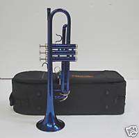 Crystalcello NEW B Flat Blue Lacquer Trumpet + Case  