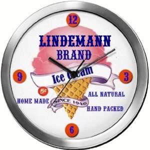 LINDEMANN 14 Inch Ice Cream Metal Clock Quartz Movement  