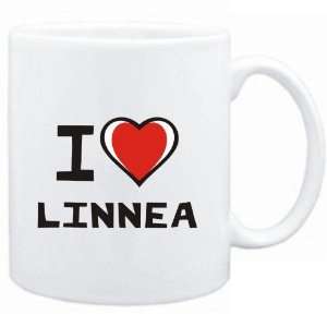  Mug White I love Linnea  Female Names