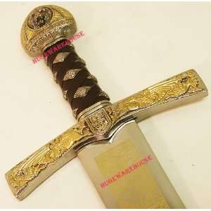 Medieval Richard Lionheart Sword with Plaque  Sports 