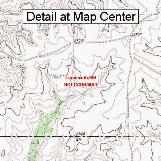  USGS Topographic Quadrangle Map   Lipscomb SW, Texas 