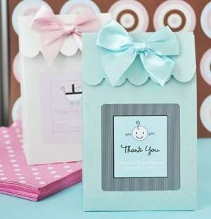 48 Personalized Baby Shower Favor Boxes Bags 7 Colors  