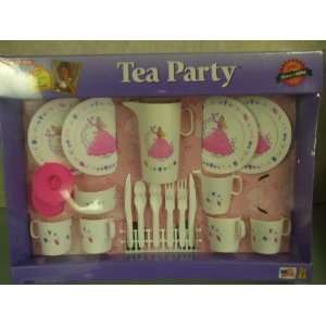    Tootsie Toy Tea Party 25 Piece Plastic Dishes Set Toys & Games