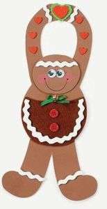 Gingerbread Man Pouch Craft Kit Foam Door Hanger FUN  