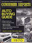 Consumer Reports, April 1970, The 1970 Auto Ratings