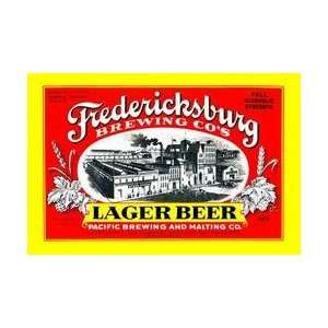  Fredericksburg Brewing Cos Lager Beer 12x18 Giclee on 