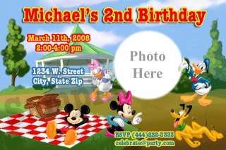 Mickey Mouse Clubhouse Birthday Party Invitations  