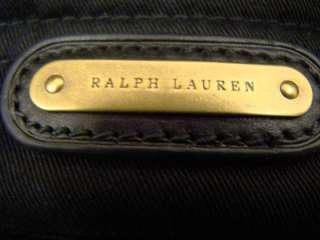   Lauren Blue Label Black Velvet Raider Logo Messenger Bag Purse  