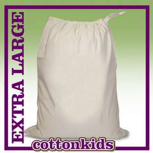 EXTRA LARGE LAUNDRY BAG NATURAL COTTON CANVAS SACK  