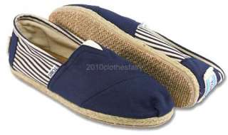 TOMS University Rope Sole Navy Canvas Womens Classics  