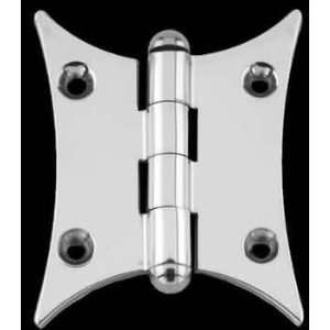  Door Hinges Chrome Solid Brass, 2x2.5 Butterfly Hinge 