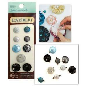  Laliberi Fabric Button Brads Assorted Dark By The Each 