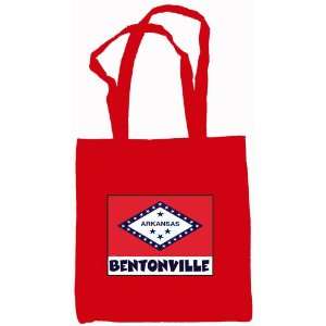  Bentonville Arkansas Souvenir Tote Bag Red Everything 