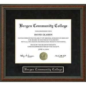  Bergen Community College Diploma Frame