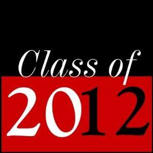  Class of 2012 Graduation Red Black Postage Stamp Office 