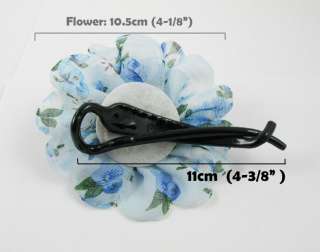 Chiffon Flowers banana hair clips accessory 20color lot  