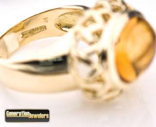 Amazing Tiffany & Co. via Paloma Picasso Citrine 18K Yellow Gold Ring 