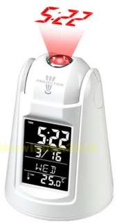 Talking Projection Alarm Clock Calendar Thermometer LED  